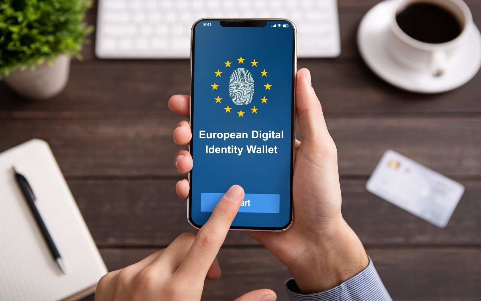 Smartphone mit EUDI-Wallet App